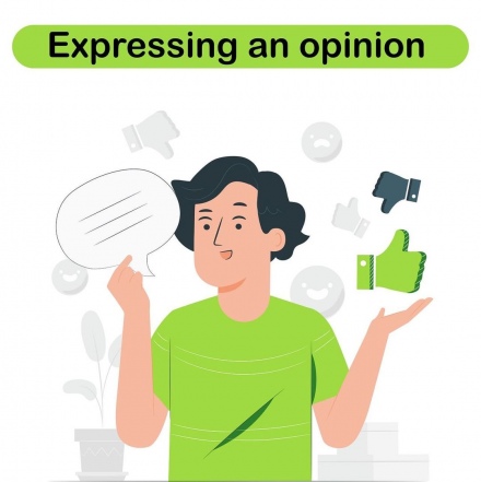 Expressing an opinion